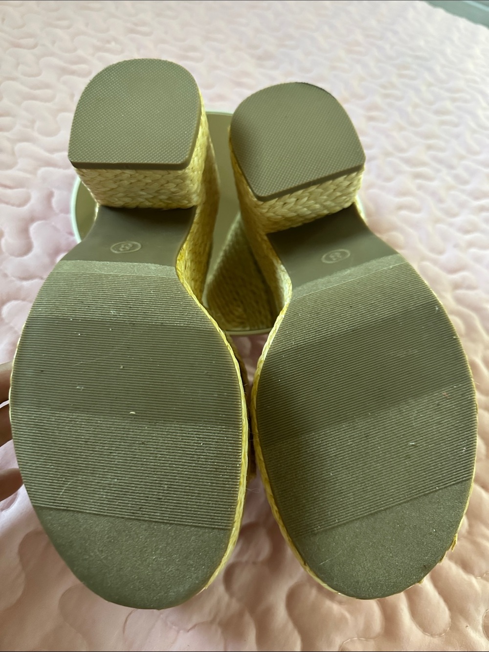 Wild Pair Braided Straw Platform Slide Sandals in Natural - Picture 3 of 4